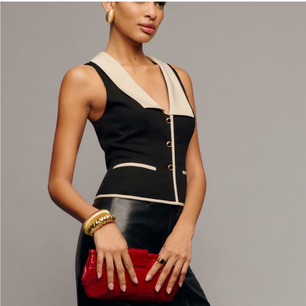 REFORMATION $168 Reba Colorblock Vest Top